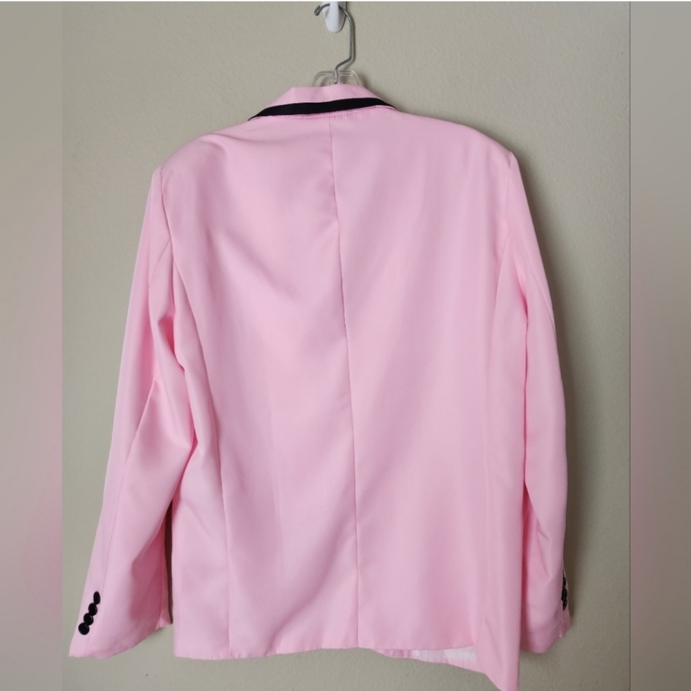 Cloudstyle Mens Casual Slim Fit Suit Jacket (Pink) - Picture 8 of 14